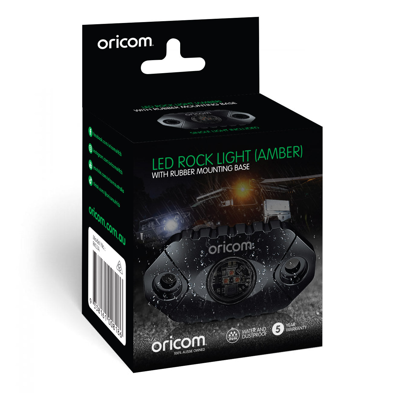 RKL1A LED Rock Light Single Pack (Amber)